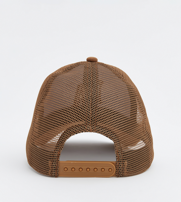 Embroidered Suede Look Cap