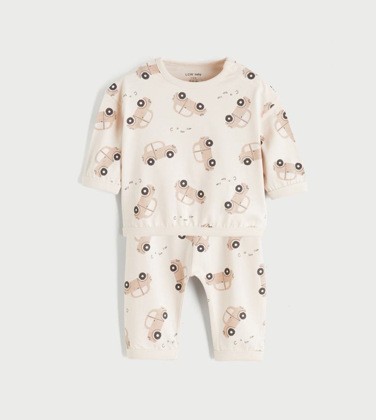 Printed Long Sleeves Clothing Set