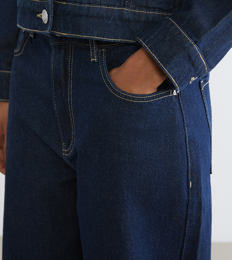 بنطلون جينز نسائي مغسول