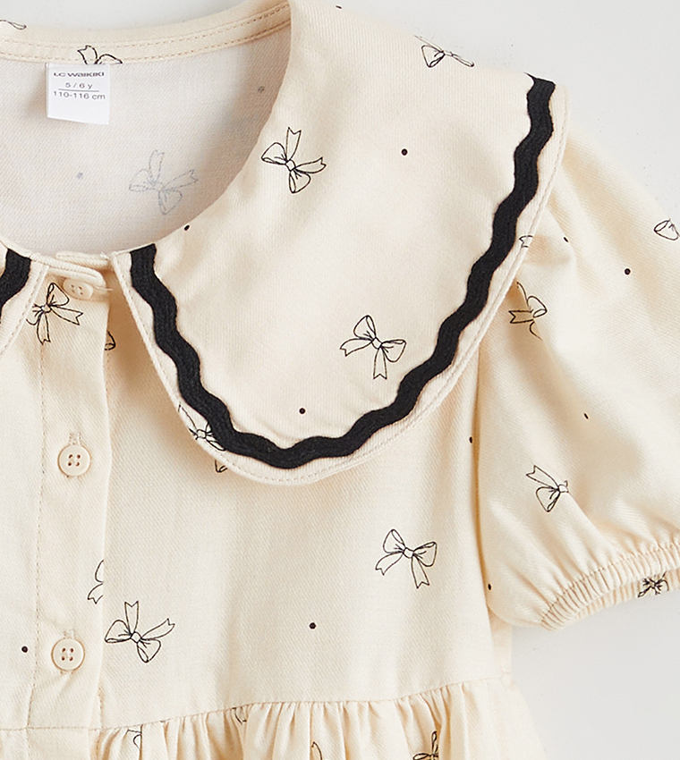 Printed Peter Pan Collar Dress