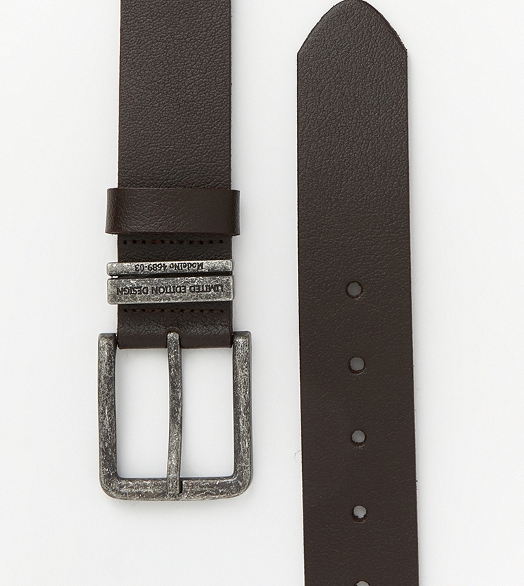Genuine Leather Buckle Closure Belt