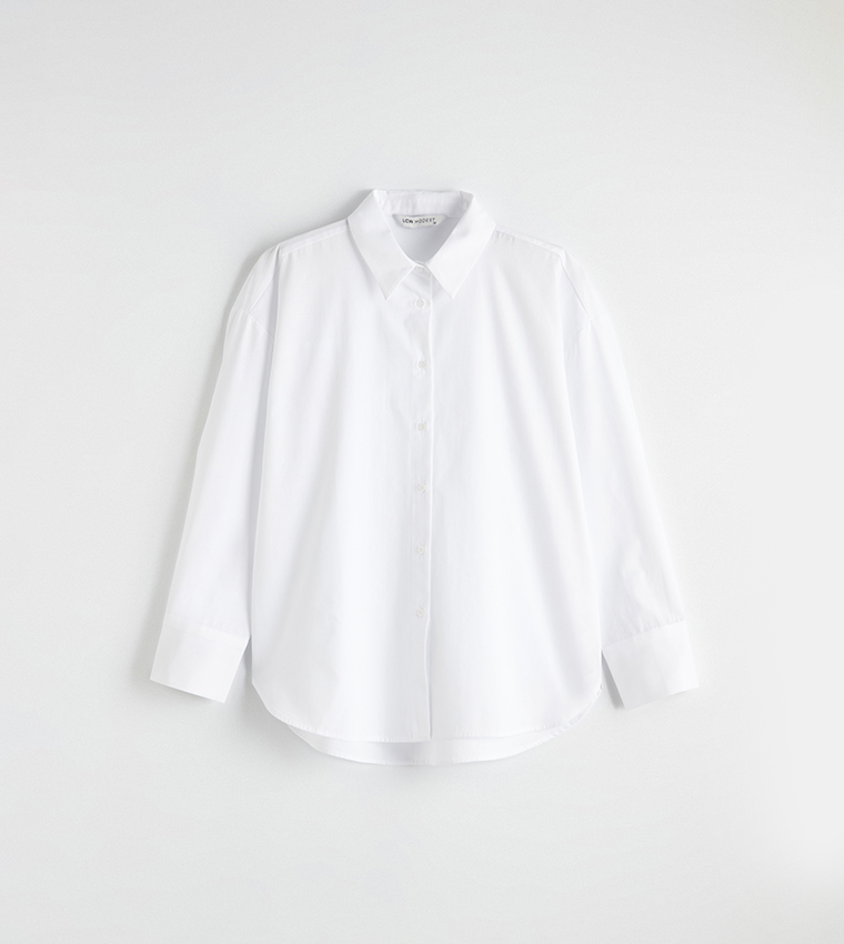 قميص سادة كم طويل 