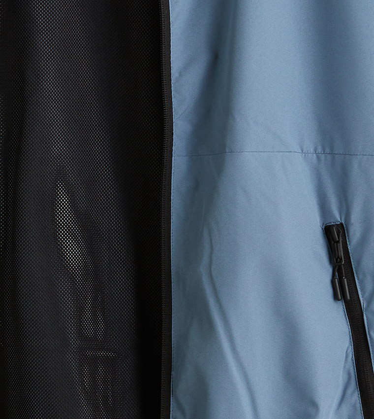 Solid Regular Fit Hooded Raincoat