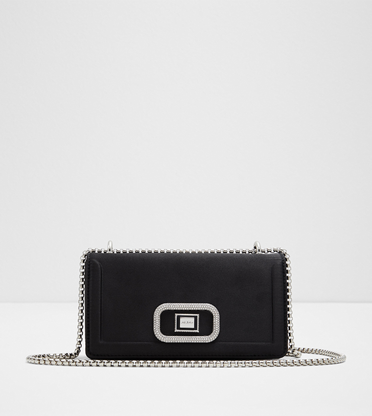 Black and white embellished cross body bag clearance