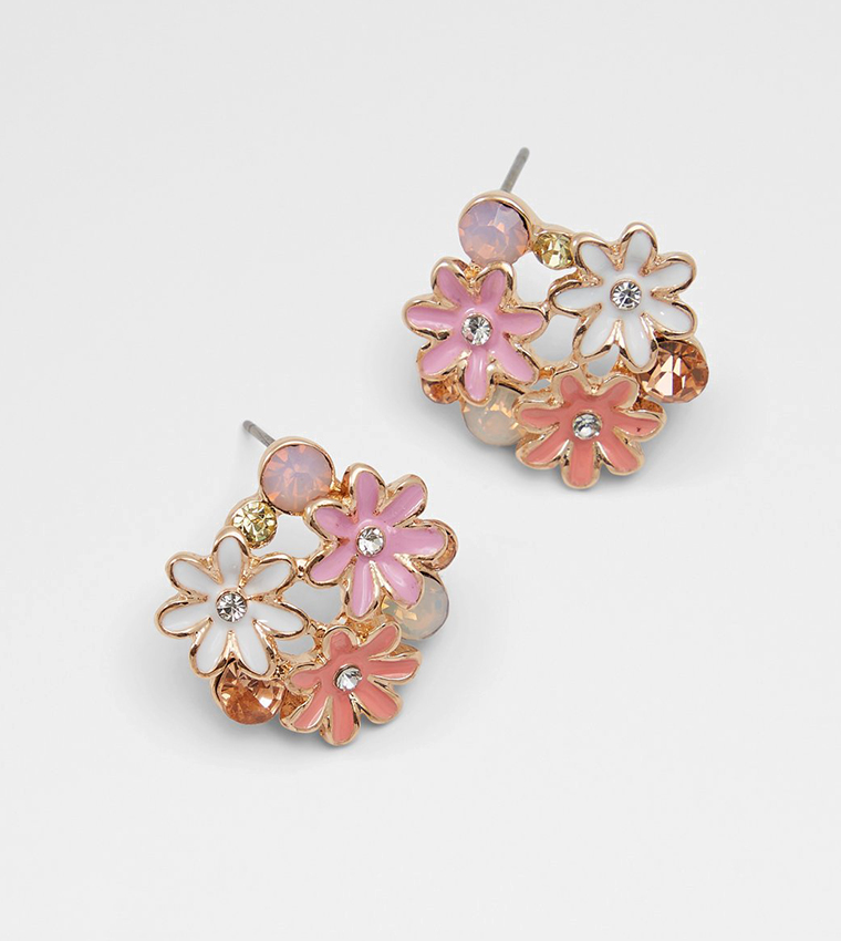 LAFLORIE Floral Stud Earrings