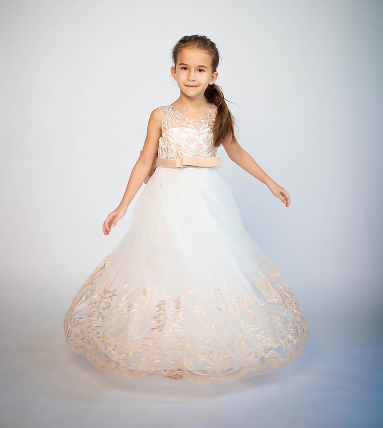 Lace Applique Ball Gown
