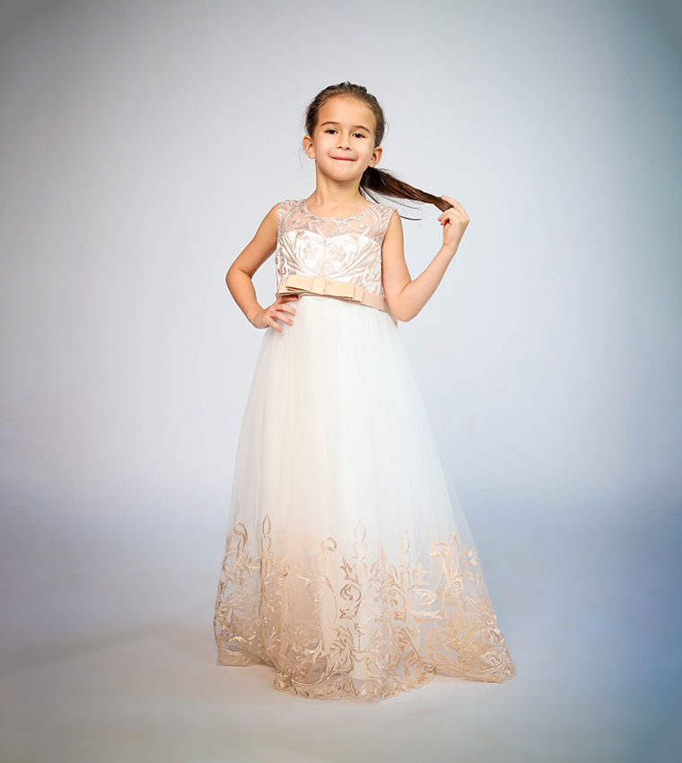 Lace Applique Ball Gown