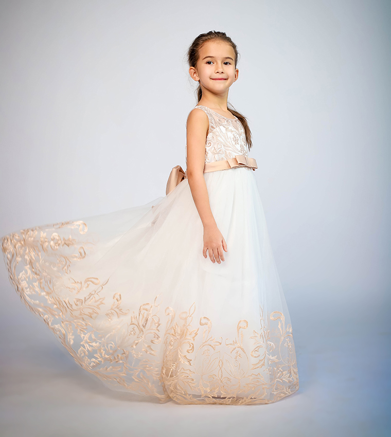 Lace Applique Ball Gown