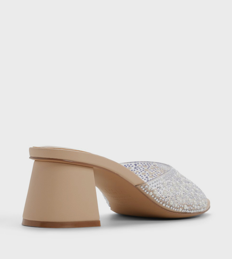 LANAA Embellished Block Heel Sandals