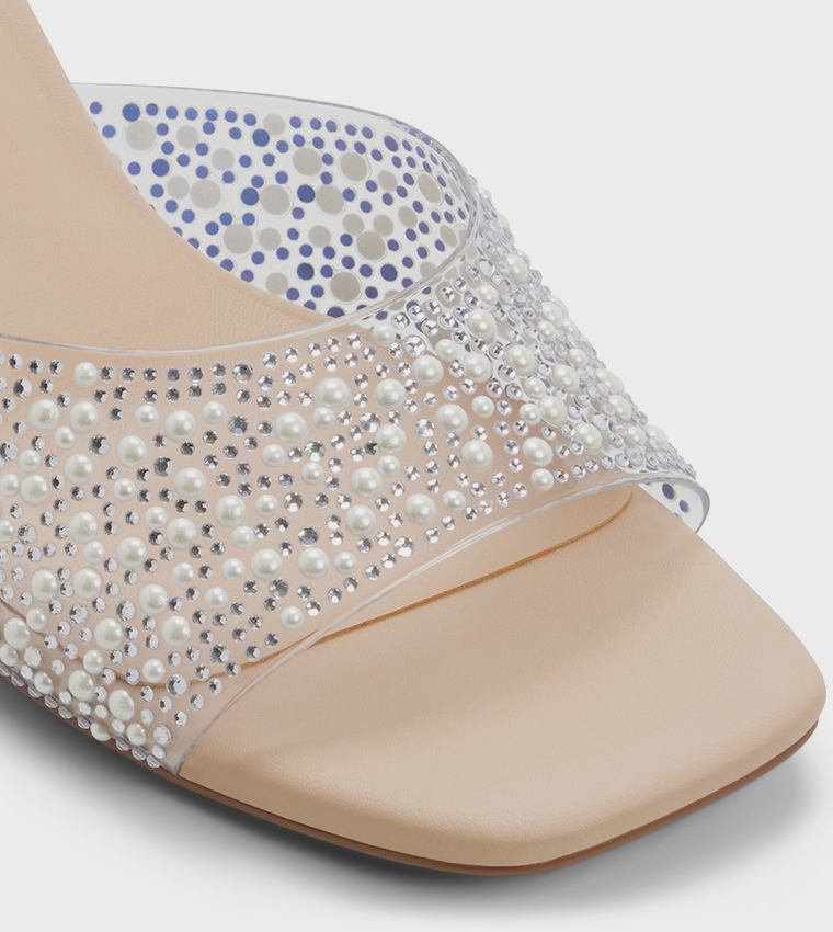 LANAA Embellished Block Heel Sandals