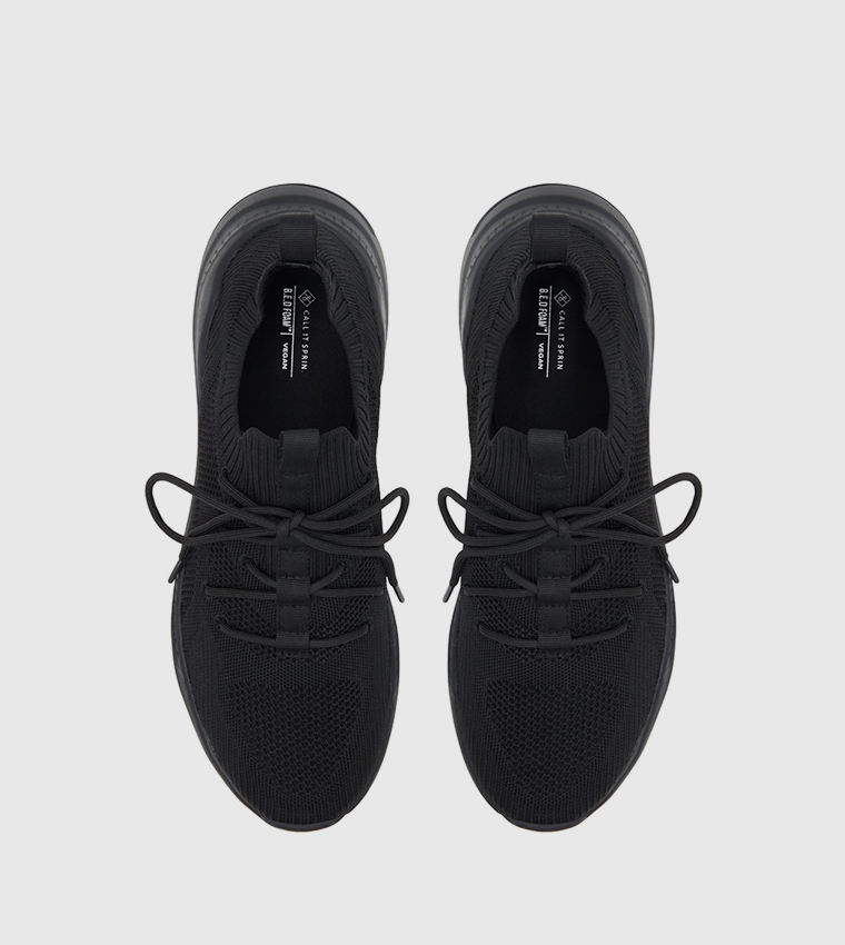 LANCER Knitted Lace Up Sneakers