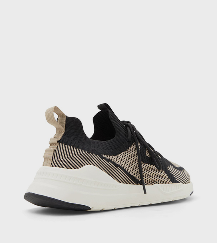 LANCER Knitted Lace Up Sneakers