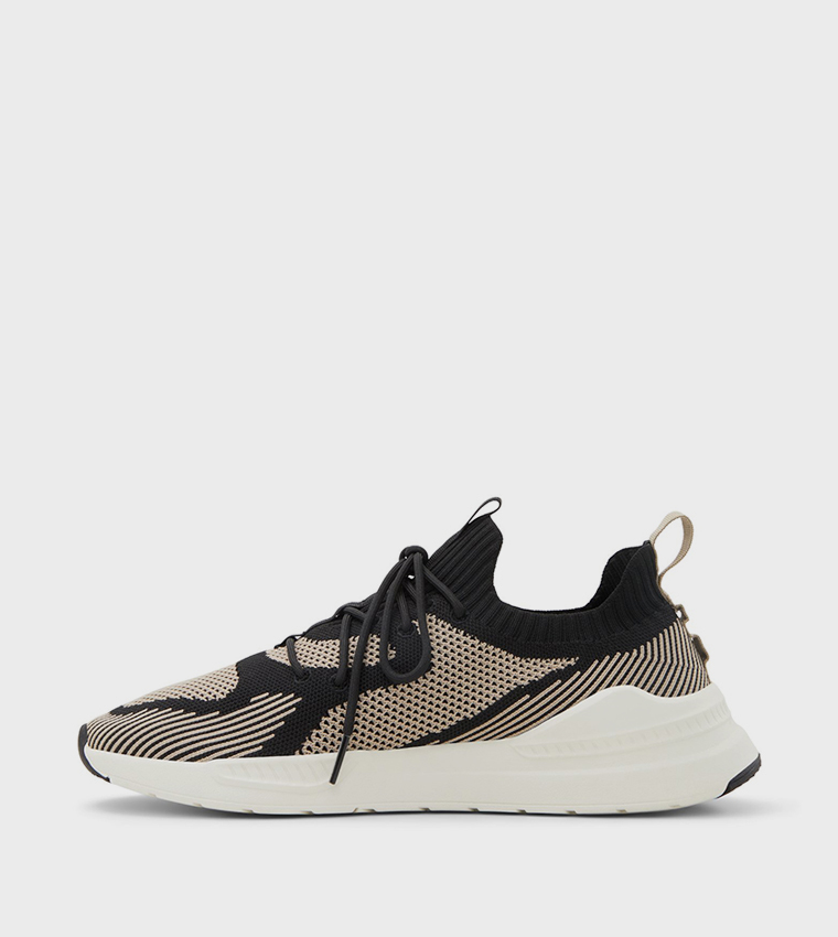 LANCER Knitted Lace Up Sneakers