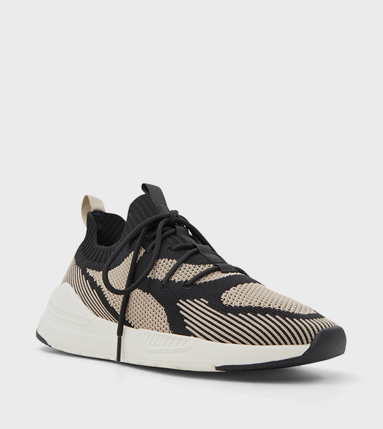 LANCER Knitted Lace Up Sneakers