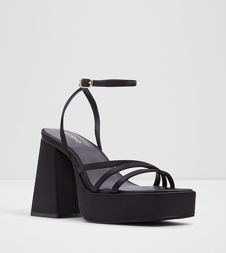 LANDABRIVER Square Toe Heeled Sandals