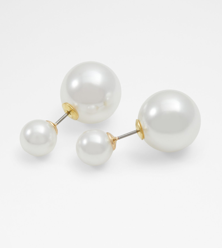 LAPERRLE Pearl Embellished Stud Earrings