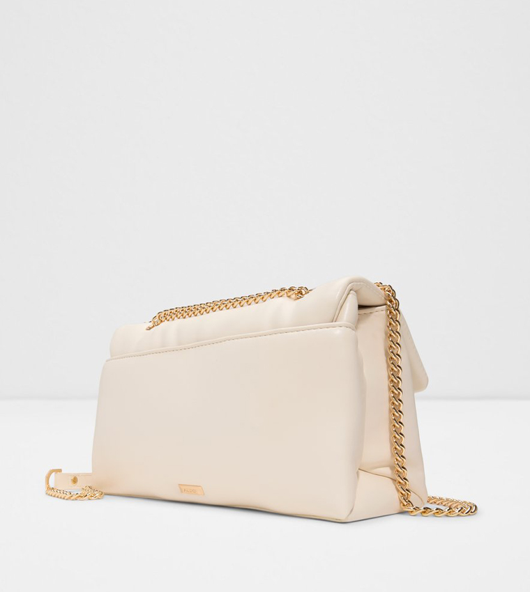 Solid Chain Strap Crossbody Bag