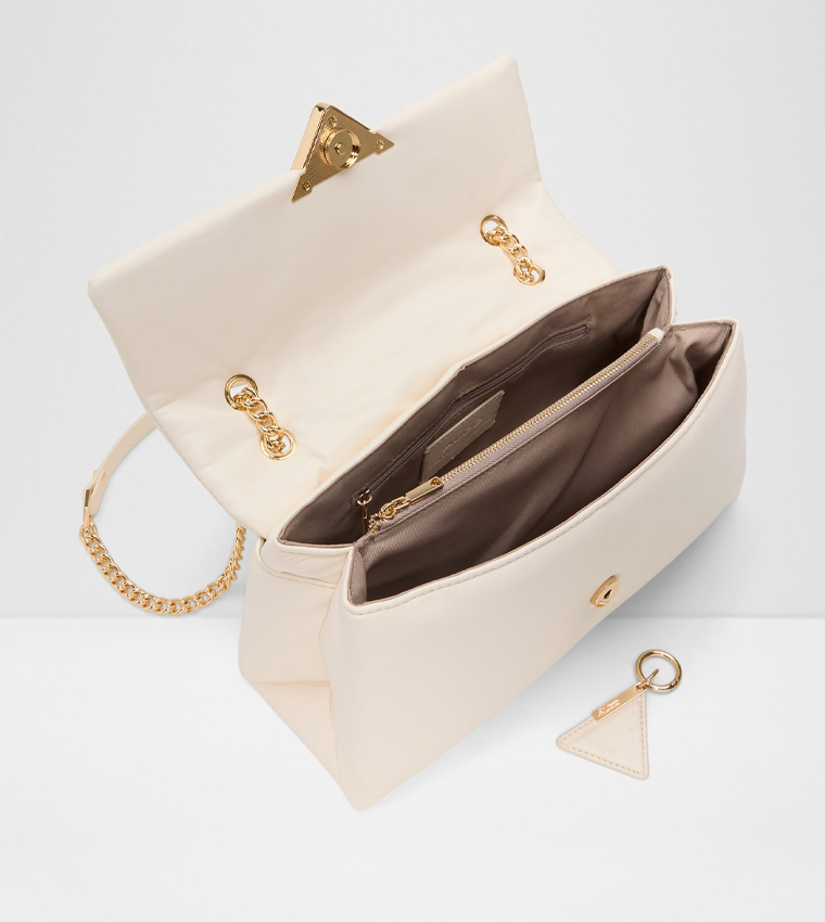 Solid Chain Strap Crossbody Bag