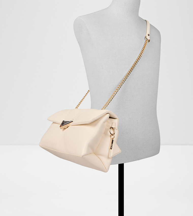 Solid Chain Strap Crossbody Bag