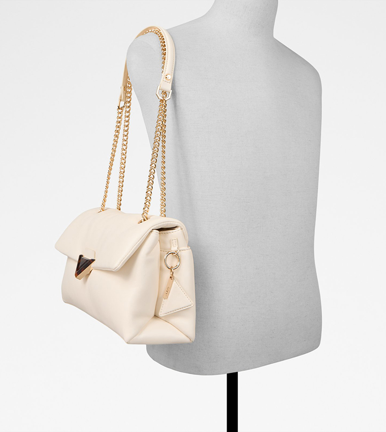 Solid Chain Strap Crossbody Bag