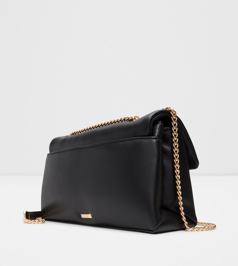 Solid Chain Strap Crossbody Bag