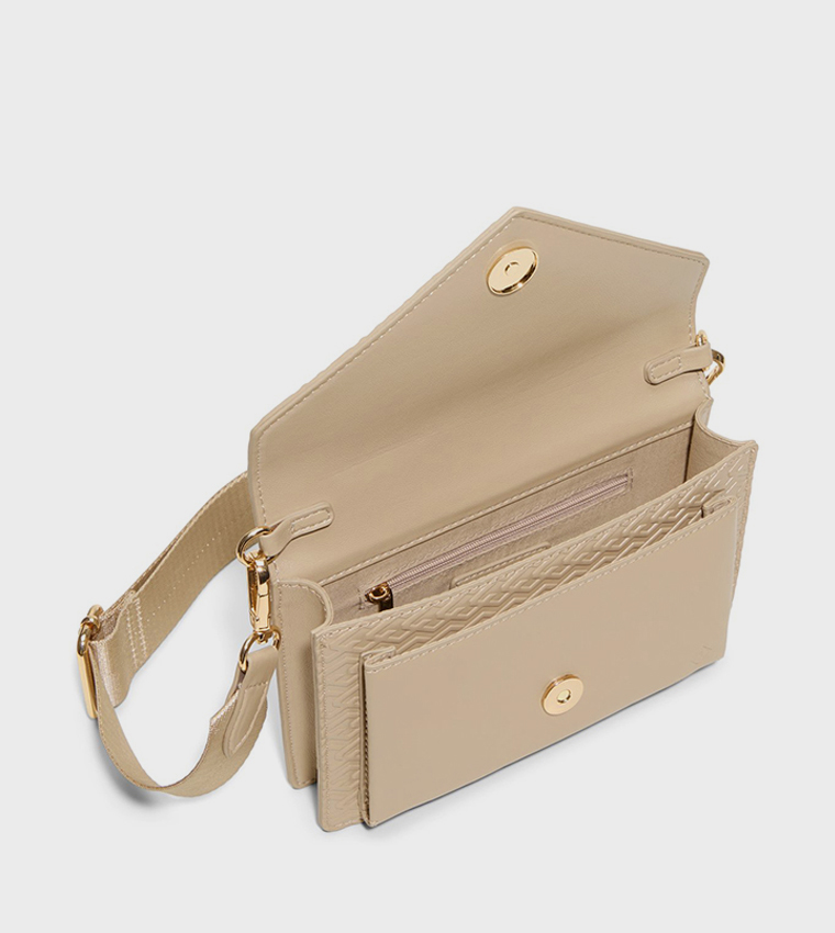 LARISSAA Quilted Flap Crossbody Bag