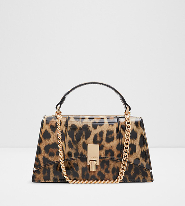 LATORUA Leopard Print Top Handle Bag