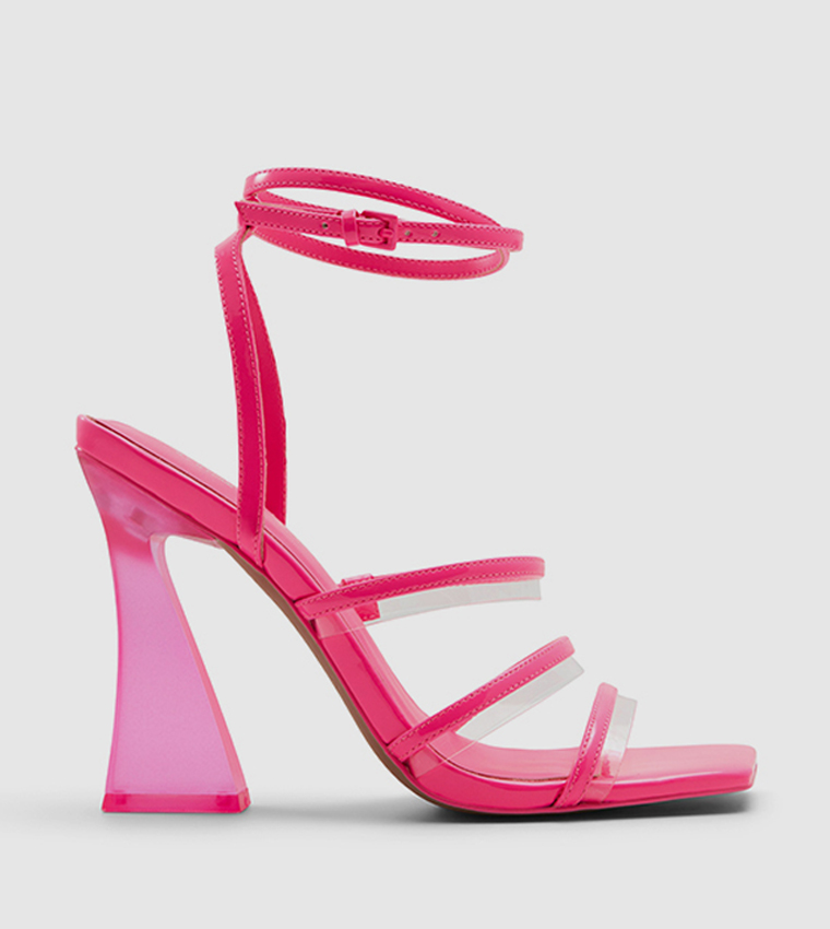 Pink sandal deals heels