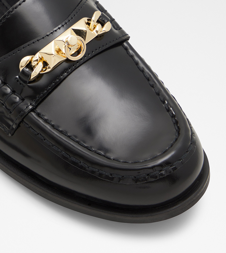 Buy Aldo LAUREA Metal Accent Loafers In Black | 6thStreet UAE