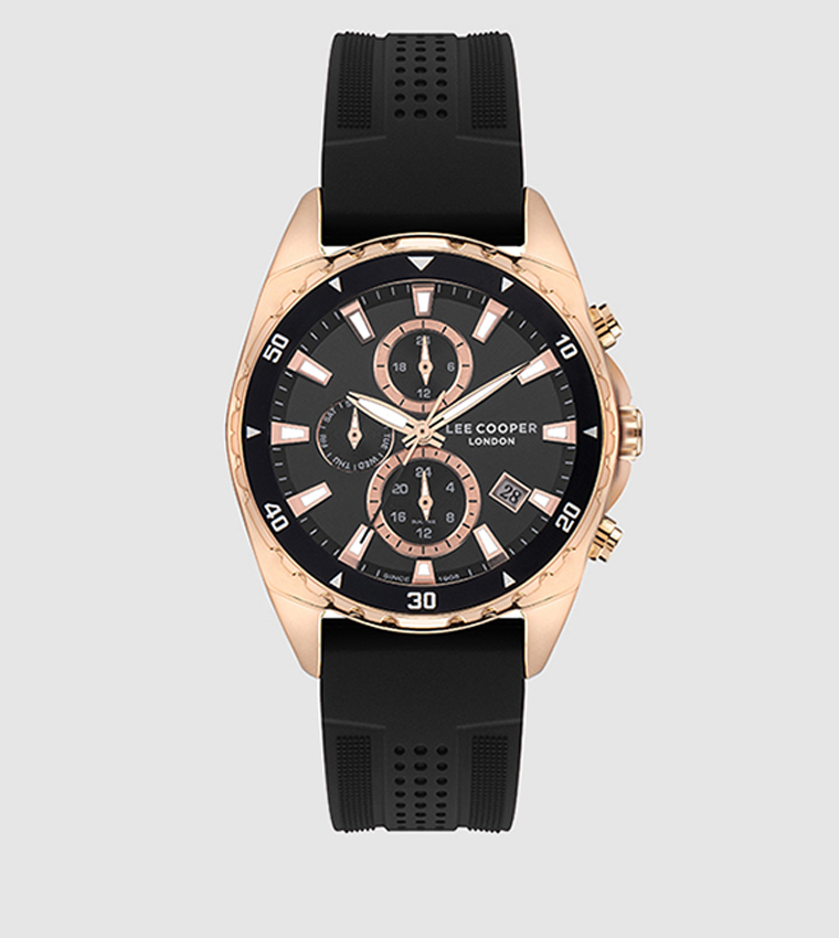 Multi-Functional Black Dial Analog Watch