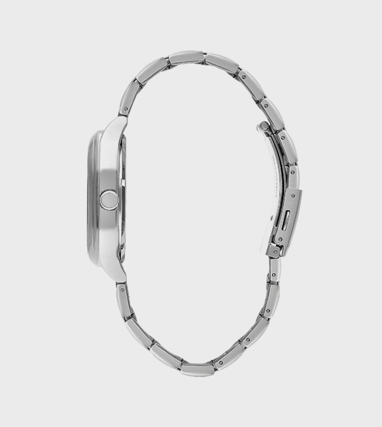 Silver Dial Analog Watch