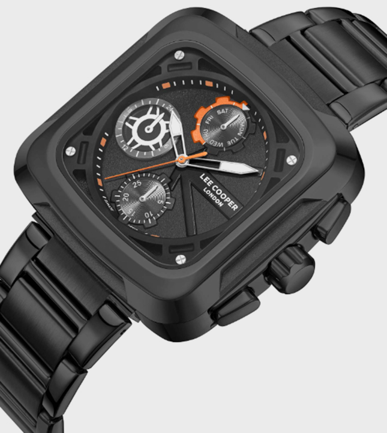 Black Dial Multifunction Watch