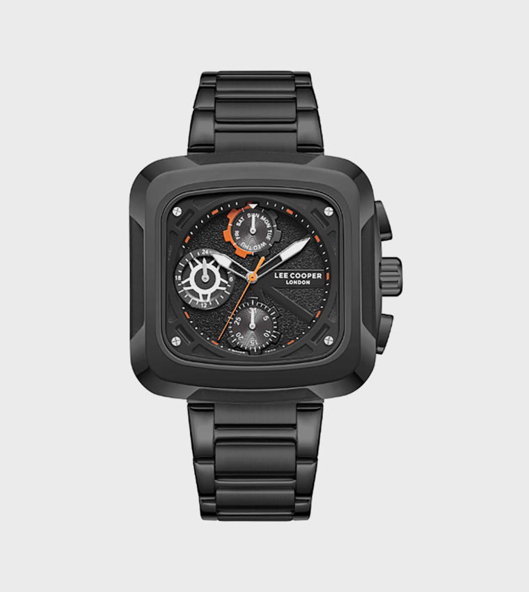 Black Dial Multifunction Watch