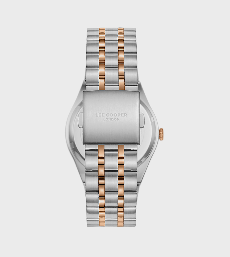 Black Dial Metal Strap Analog Watch