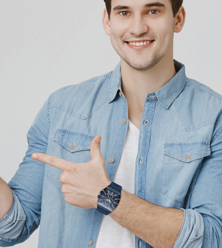 Dark Blue Dial Chronograph Watch