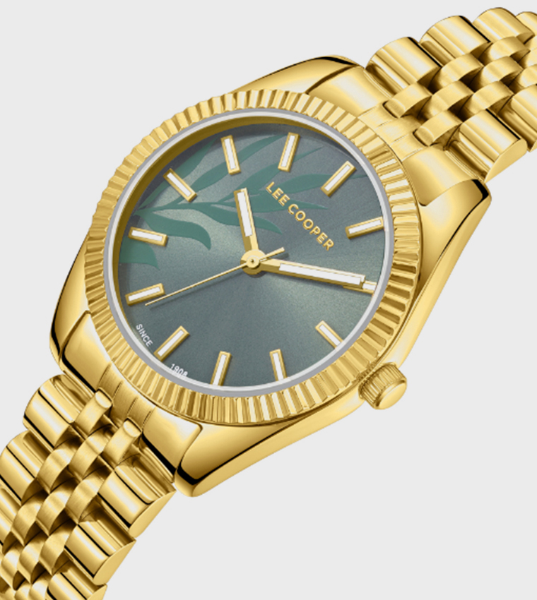 Olive Green Dial Analog Watch