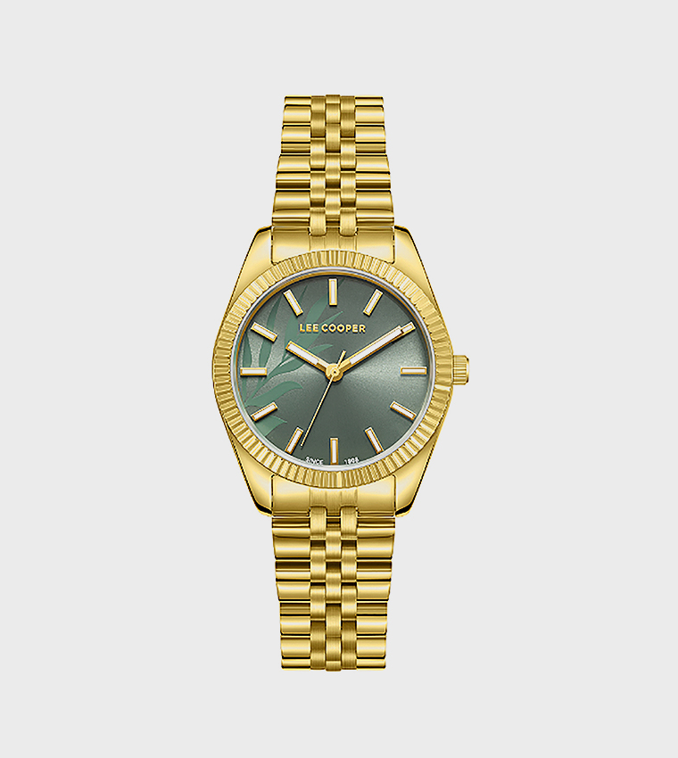 Olive Green Dial Analog Watch