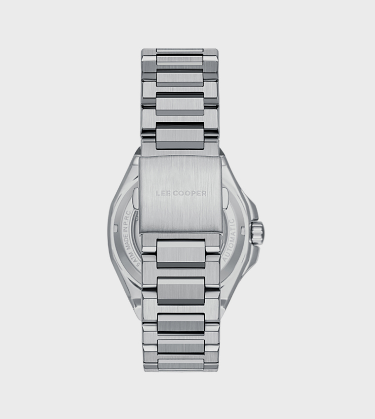 White Dial Metal Strap Automatic Watch