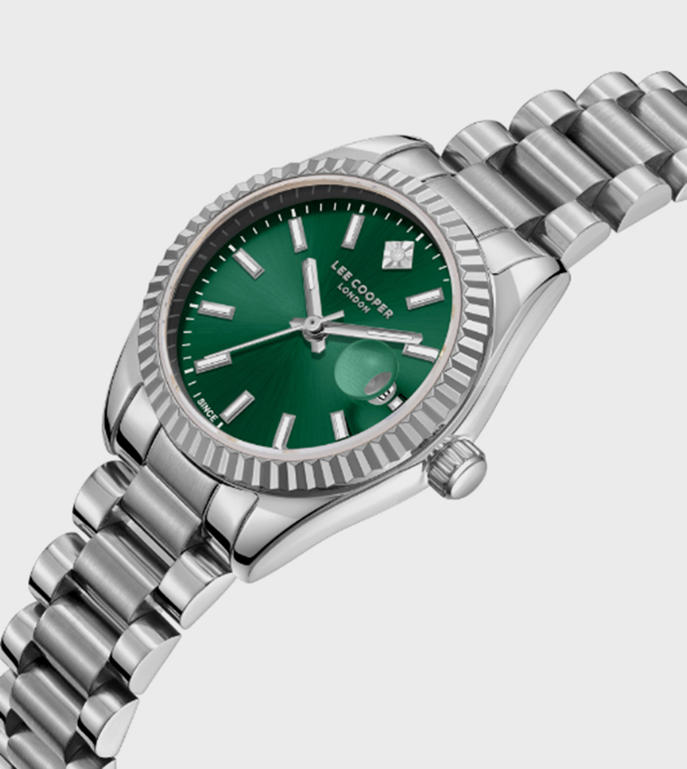 Dark Green Dial Analog Watch