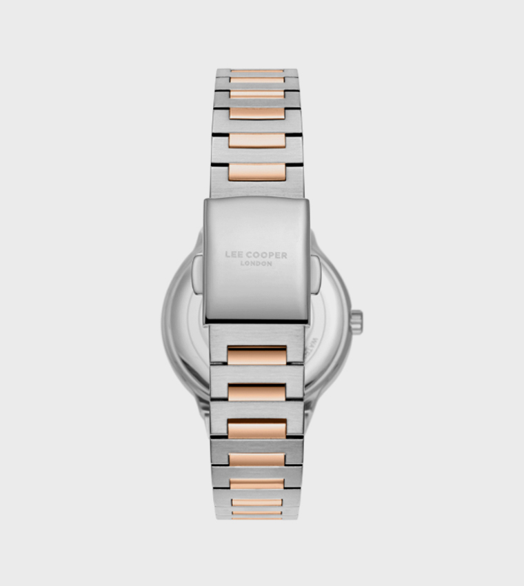 Silver Dial Analog Watch with Metal Strap