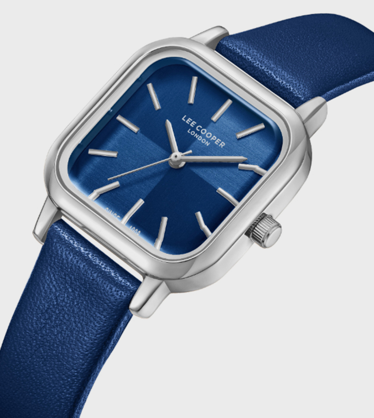 Dark Blue Square Dial Analog Watch