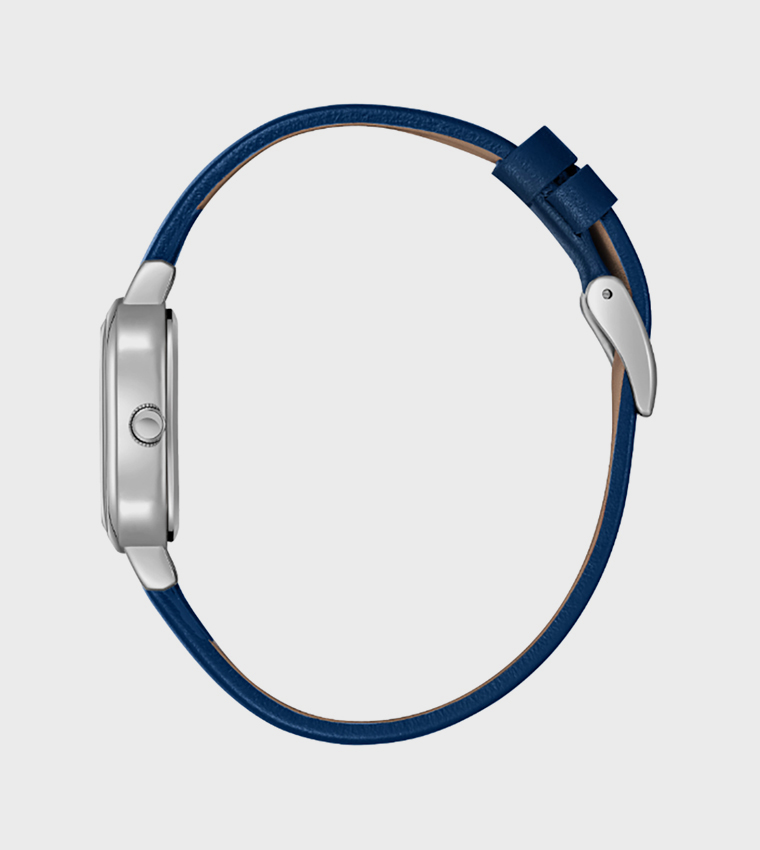 Dark Blue Square Dial Analog Watch