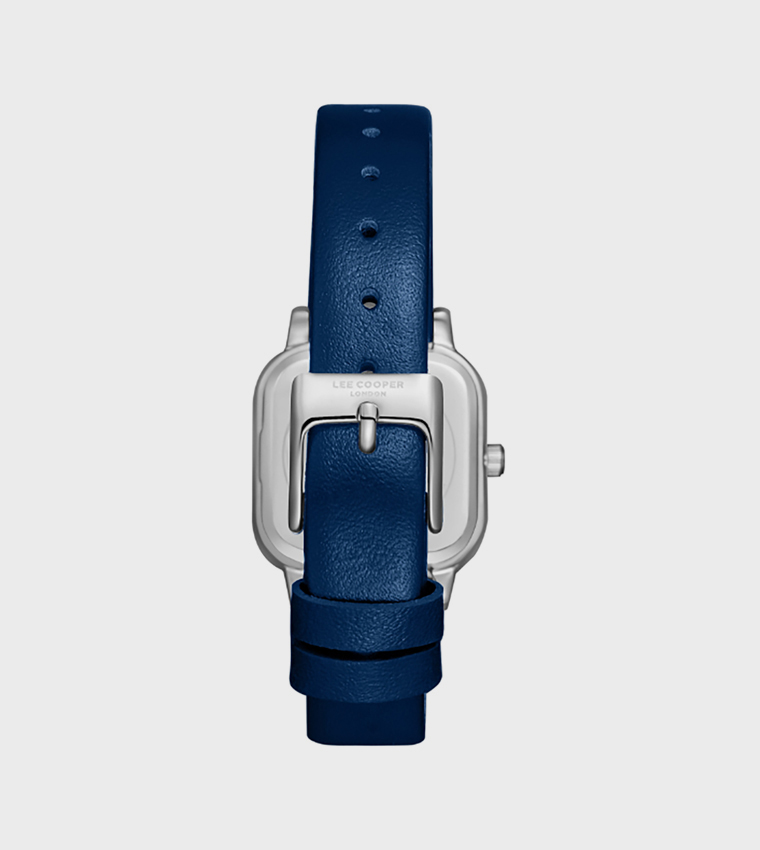 Dark Blue Square Dial Analog Watch