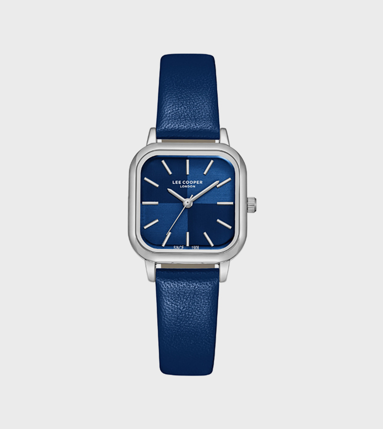Dark Blue Square Dial Analog Watch