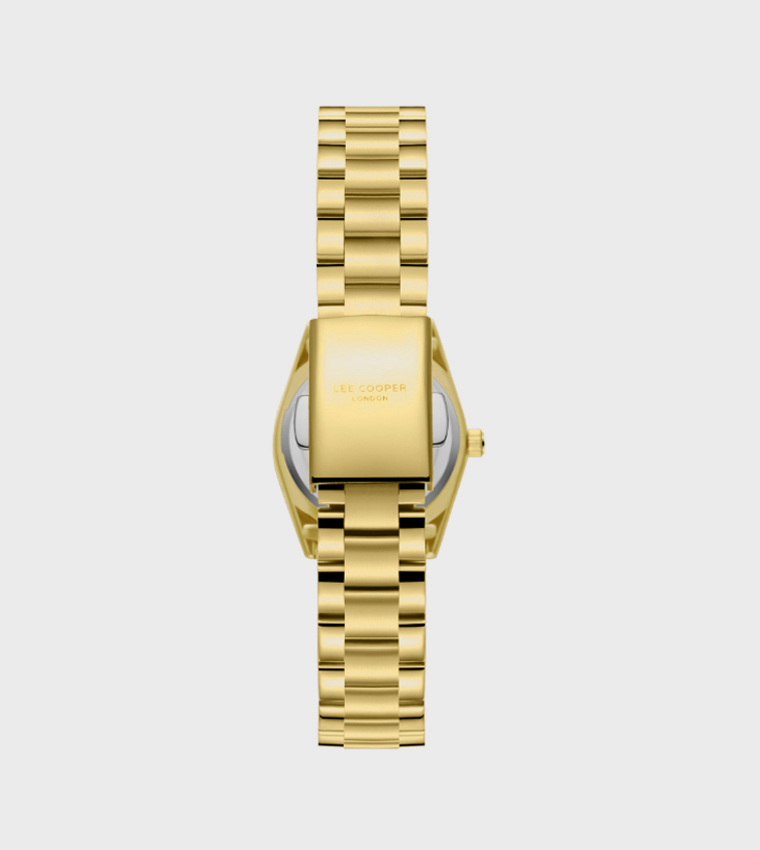 Green Dial Analog Watch with Metal Strap