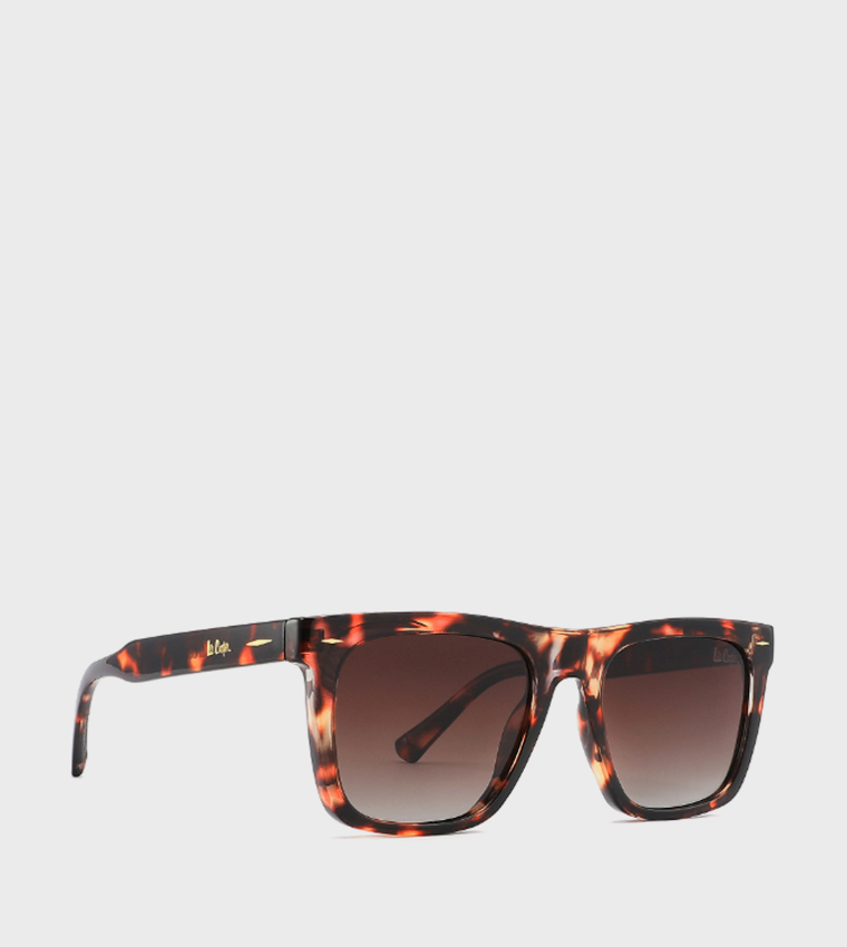 Patterned Polarized Wayfarer Sunglasses