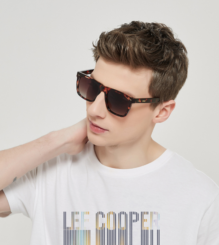 Patterned Polarized Wayfarer Sunglasses