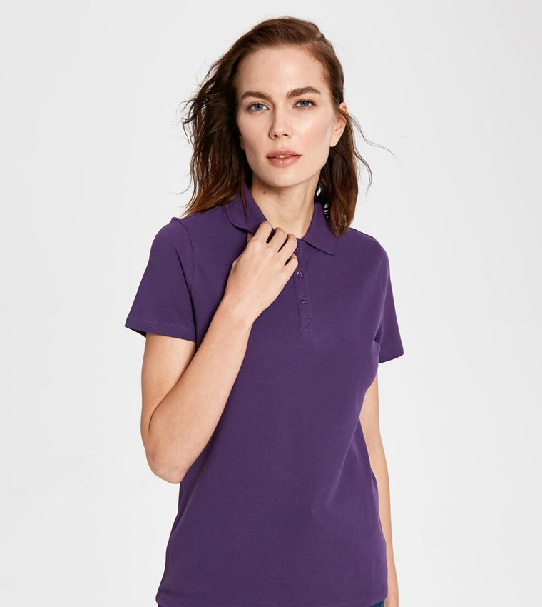 Jersey Body Tshirt Short Sleeves - Dark Purple