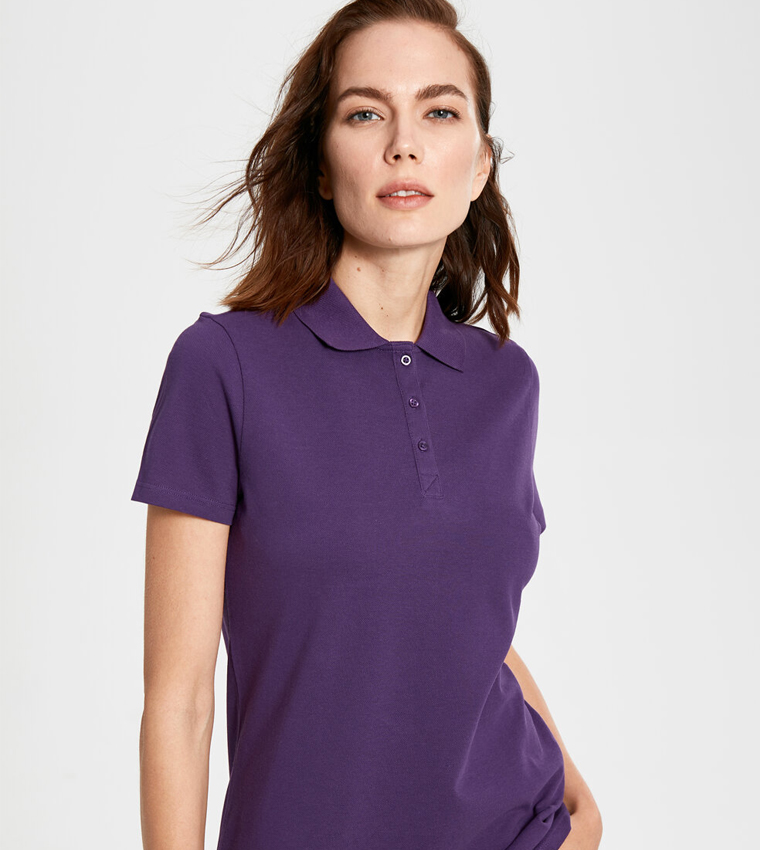 Jersey Body Tshirt Short Sleeves - Dark Purple