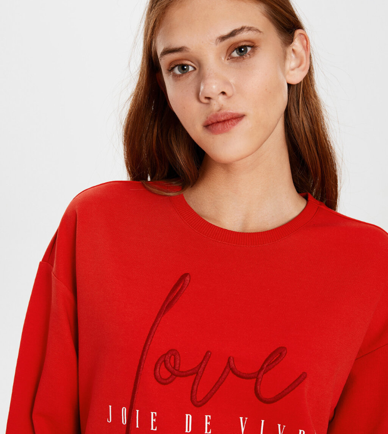 Jersey Body Tshirt Long Sleeves - Bright Red